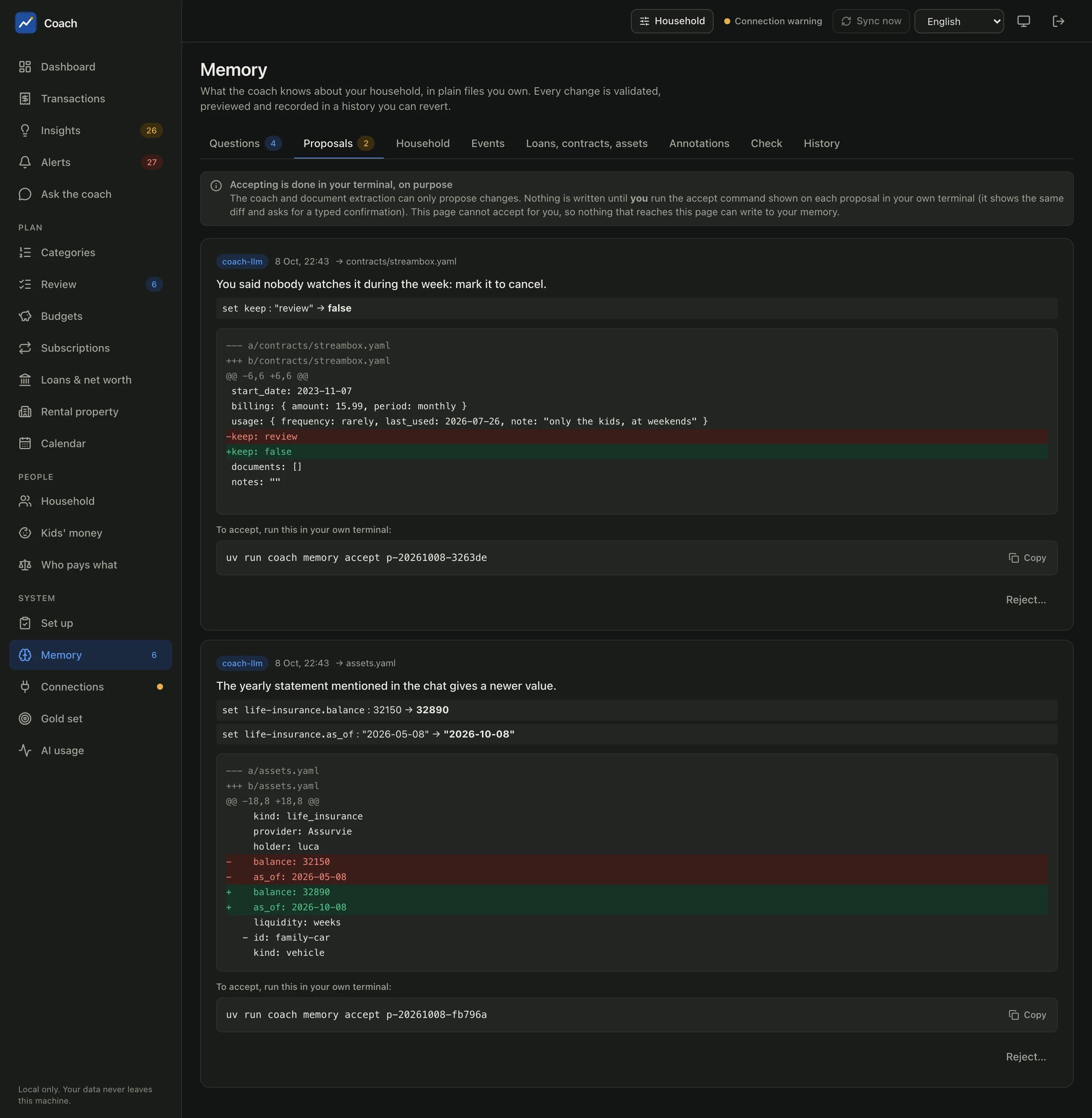 Memory proposals waiting for review
