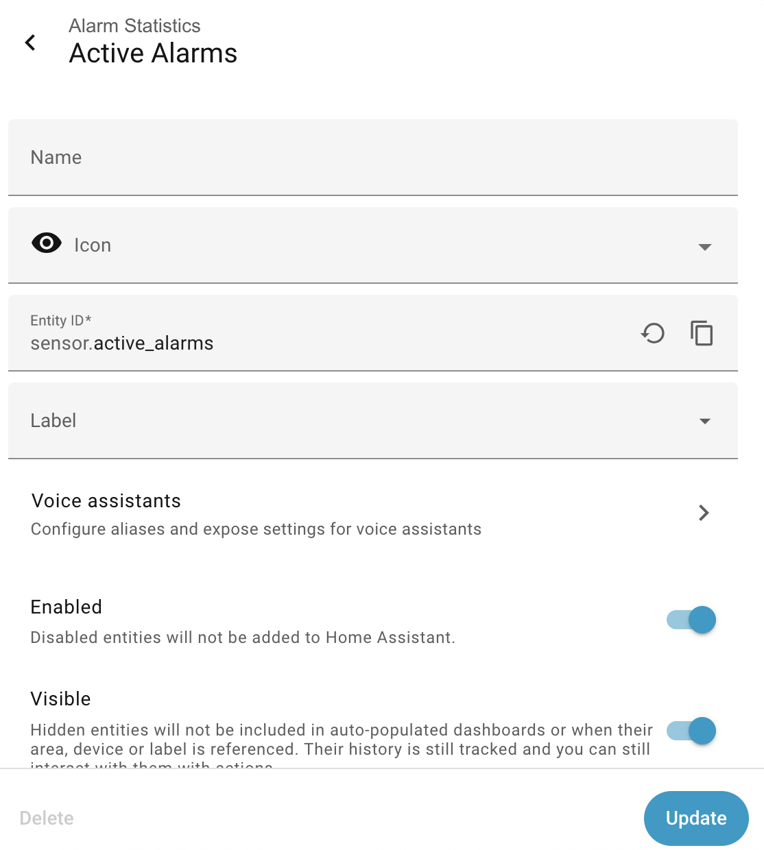 Screenshot of entity rename dialog