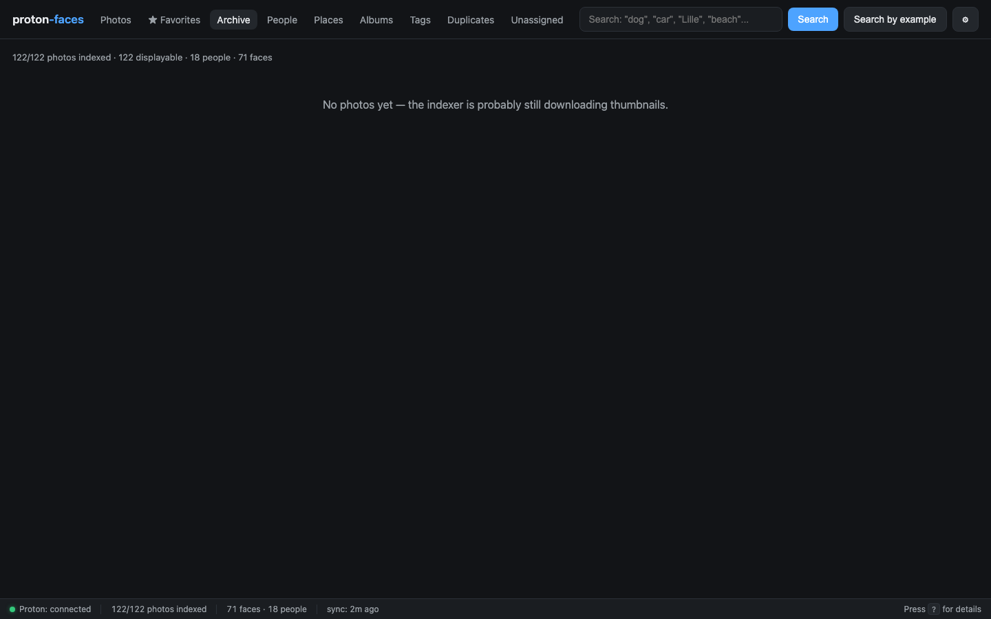 Archive tab