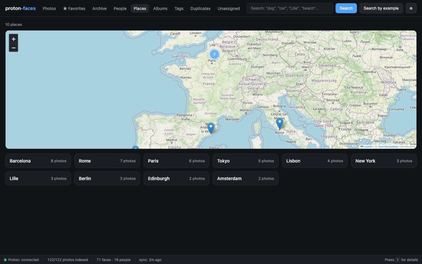 Places map